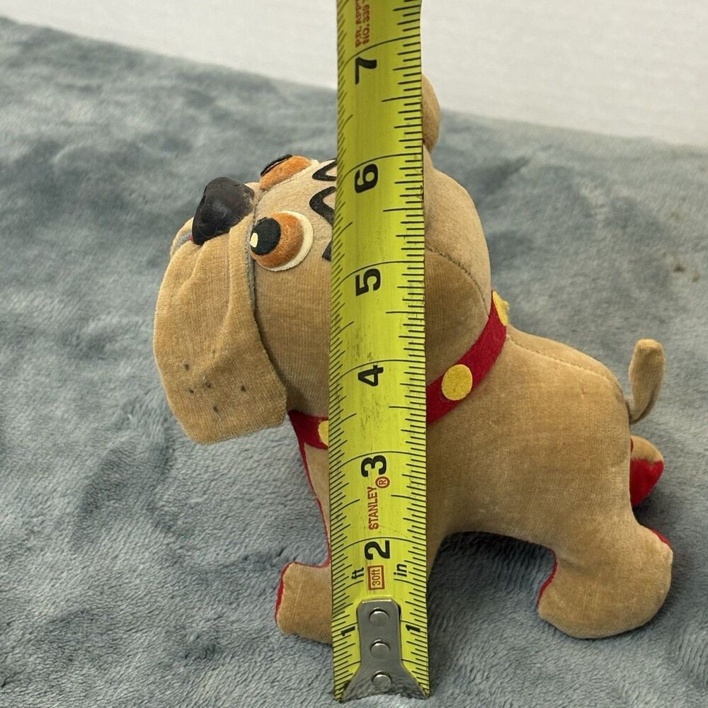 R. Dakin Dream Pets Vintage Stuffed Beige Bulldog Dog Toy 5.5" Japan Plush - Picture 9 of 10